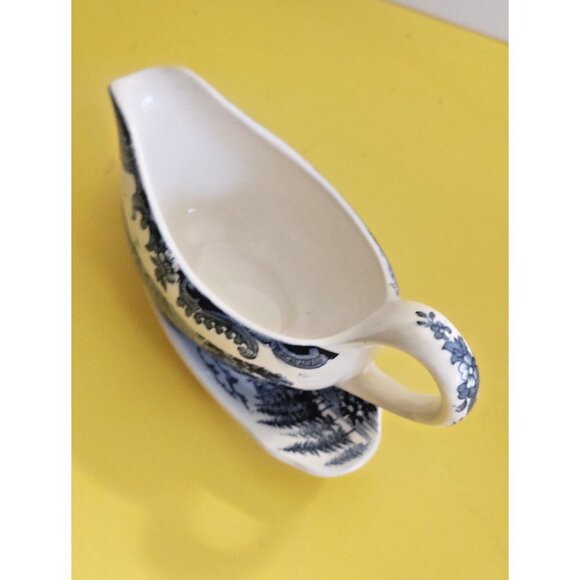 Vintage 1790 Avon Scenes Palissy England Gravy Boat & Saucer - Picture 15 of 15